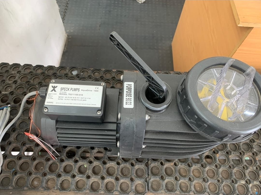 Speck Pumps AquaDrive pool pump repaired in Randburg workshop
